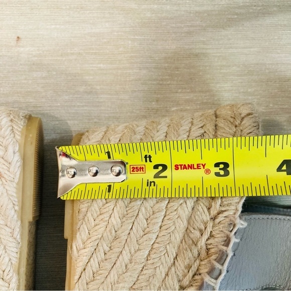 VINCE Sz 8 Sophie Leather Ankle Wrap Peep Toe Espadrille Wedges Sandals - Picture 6 of 15